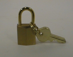 Padlock 15mm brass