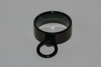 Fingerring, Edelstahl, poliert, schwarz, Breite 8 mm