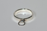 Fingerring schmal, silber,  Breite 4 mm