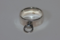 Fingerring breit, silber,, Breite 8 mm