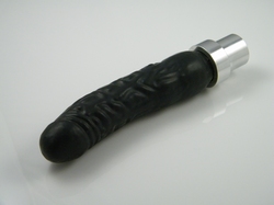 Rubber dildo met metalen aansluiting voor EX2