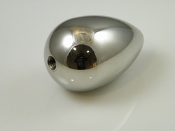 Egg, solid stainless steel.
